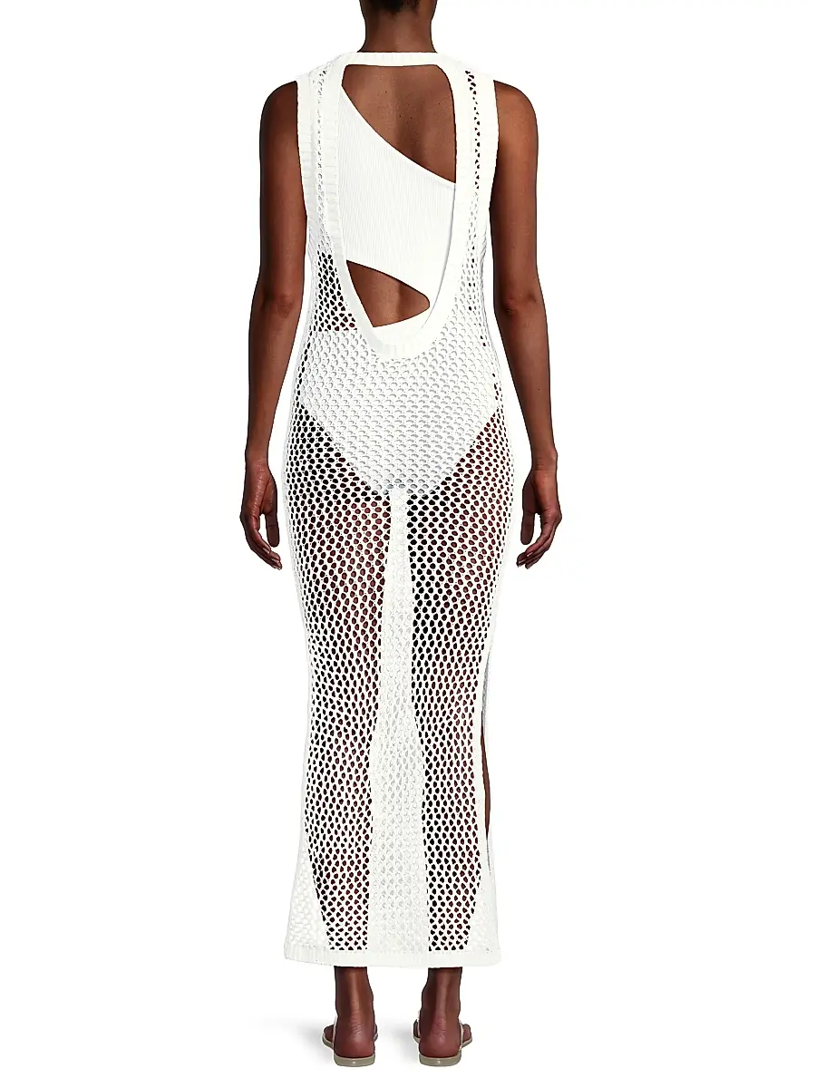BEACH RIOT Women's Holly Net Cover-Up Midi-Dress | Thumbnail 5