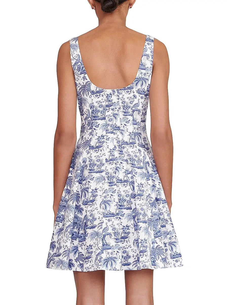 Staud Women's Wells Toile Cotton Poplin Minidress | Thumbnail 5 Staud Women's Wells Toile Cotton Poplin Minidress | Thumbnail 5