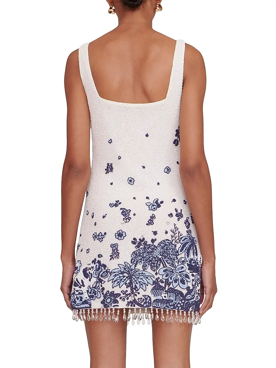 Staud Women's Le Sable Floral Beaded Minidress | Thumbnail 5 Staud Women's Le Sable Floral Beaded Minidress | Thumbnail 5