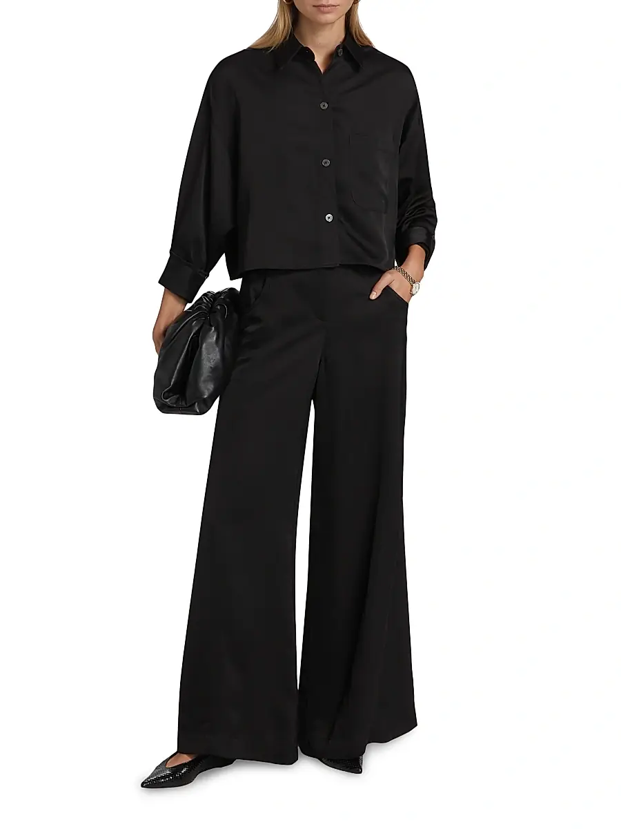 TWP Women's Soon To Be Ex Linen-Blend Crop Shirt | Thumbnail 2 TWP Women's Soon To Be Ex Linen-Blend Crop Shirt | Thumbnail 2