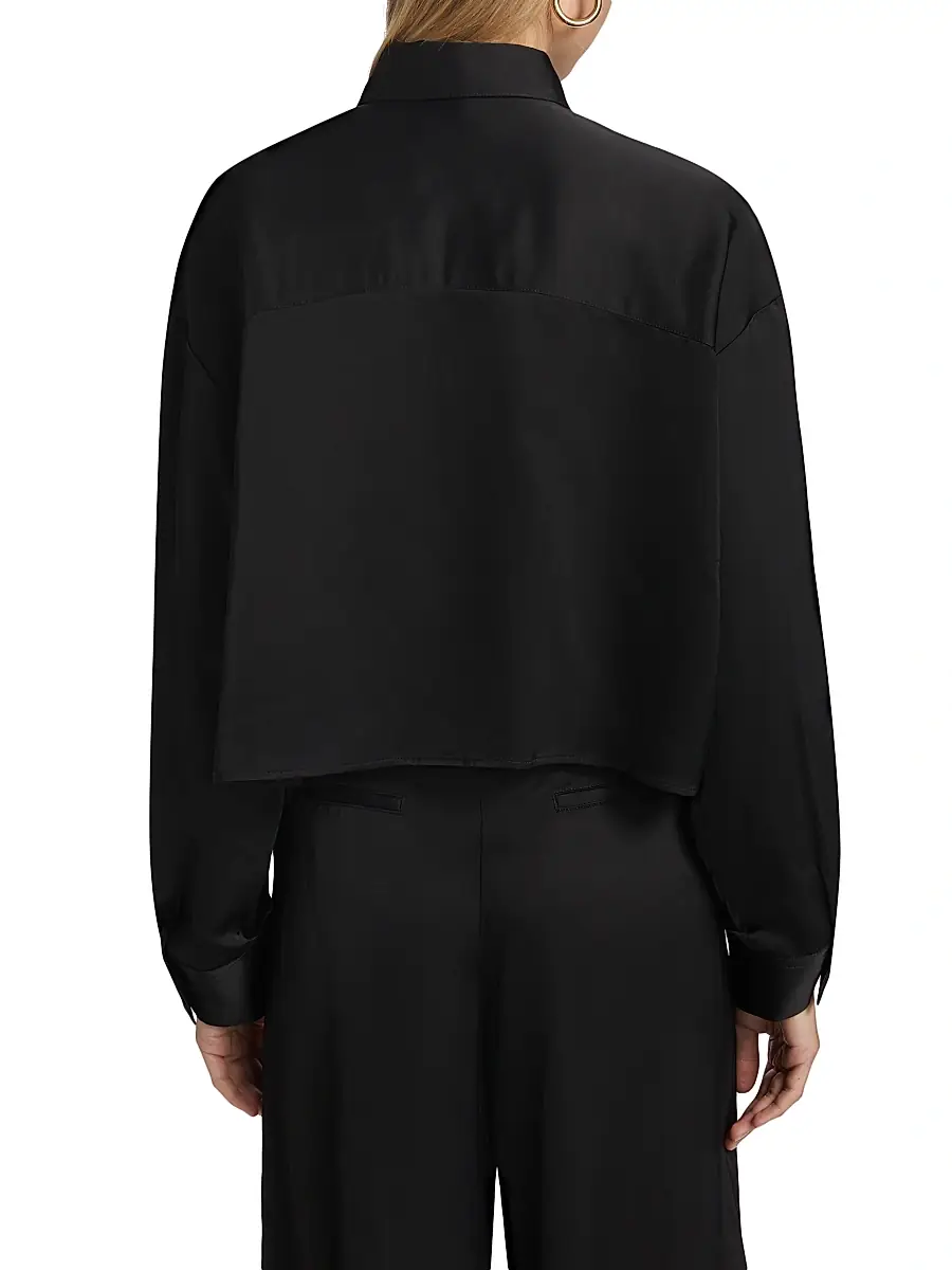 TWP Women's Soon To Be Ex Linen-Blend Crop Shirt | Thumbnail 5 TWP Women's Soon To Be Ex Linen-Blend Crop Shirt | Thumbnail 5