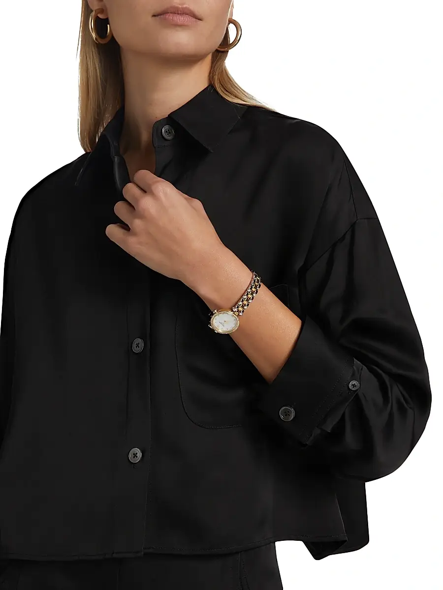 TWP Women's Soon To Be Ex Linen-Blend Crop Shirt | Thumbnail 6 TWP Women's Soon To Be Ex Linen-Blend Crop Shirt | Thumbnail 6