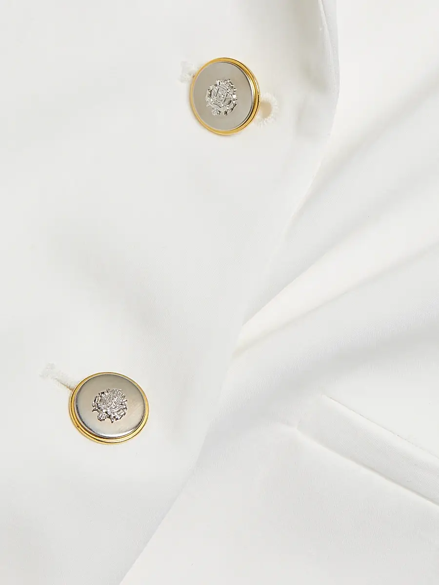 TWP Women's Linen-Blend Boyfriend Blazer - White | Thumbnail 7 TWP Women's Linen-Blend Boyfriend Blazer - White | Thumbnail 7