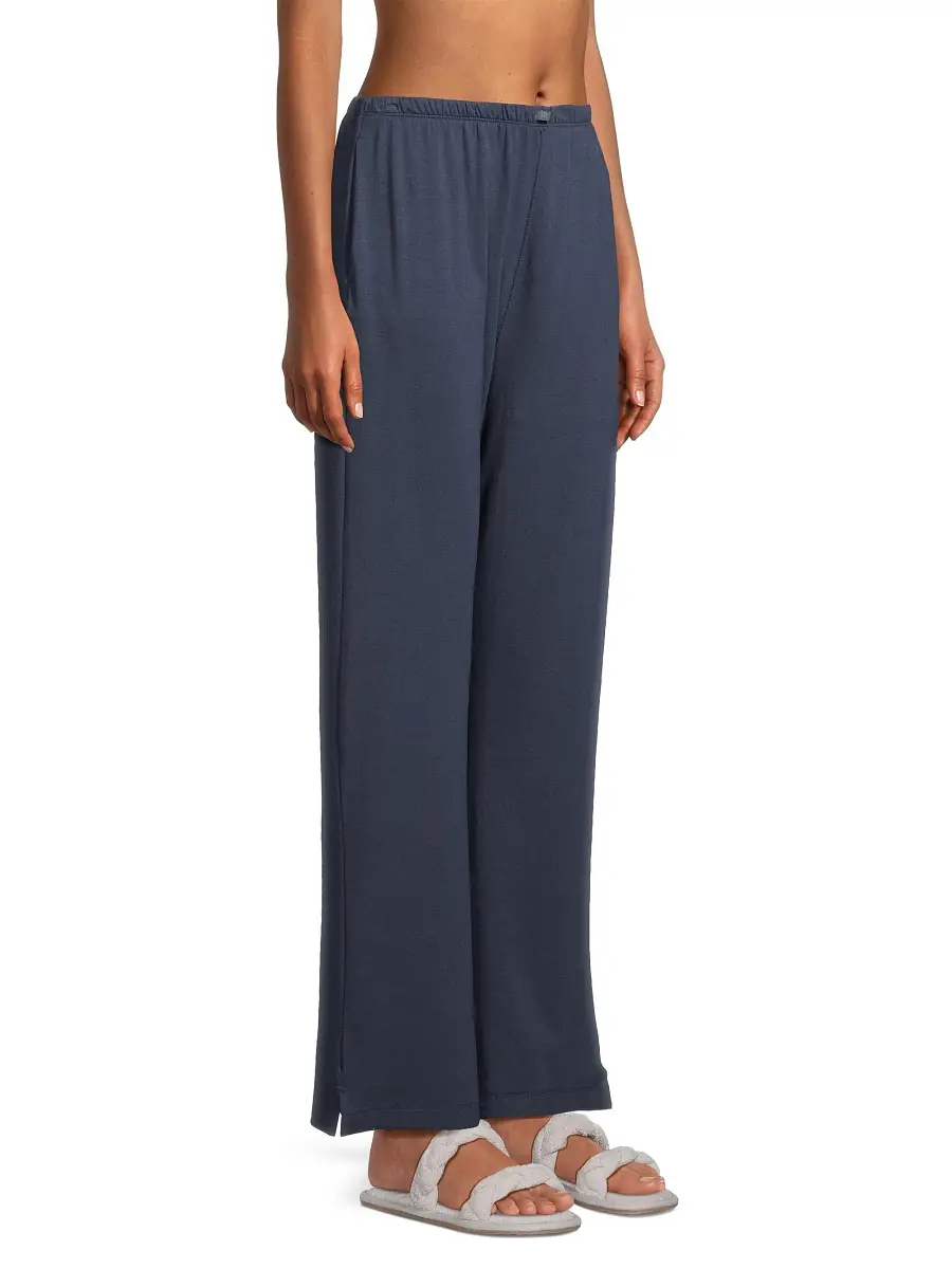 Lunya Women's Slumberknit Long Sleeve Shirt & Pants Pajama Set - Deep Blue | Thumbnail 3 Lunya Women's Slumberknit Long Sleeve Shirt & Pants Pajama Set - Deep Blue | Thumbnail 3