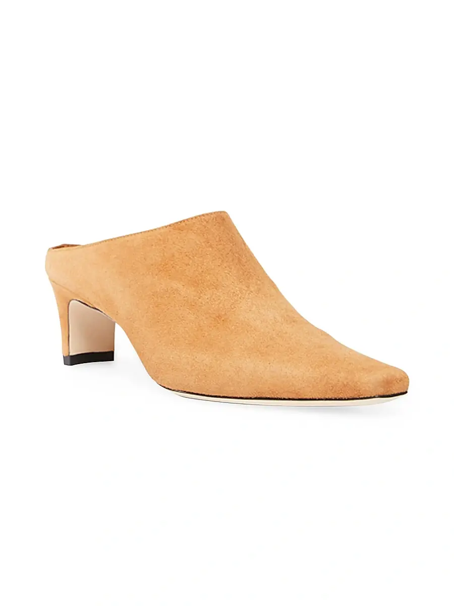 Staud Women's Wally 55MM Suede Mules | Thumbnail 2 Staud Women's Wally 55MM Suede Mules | Thumbnail 2
