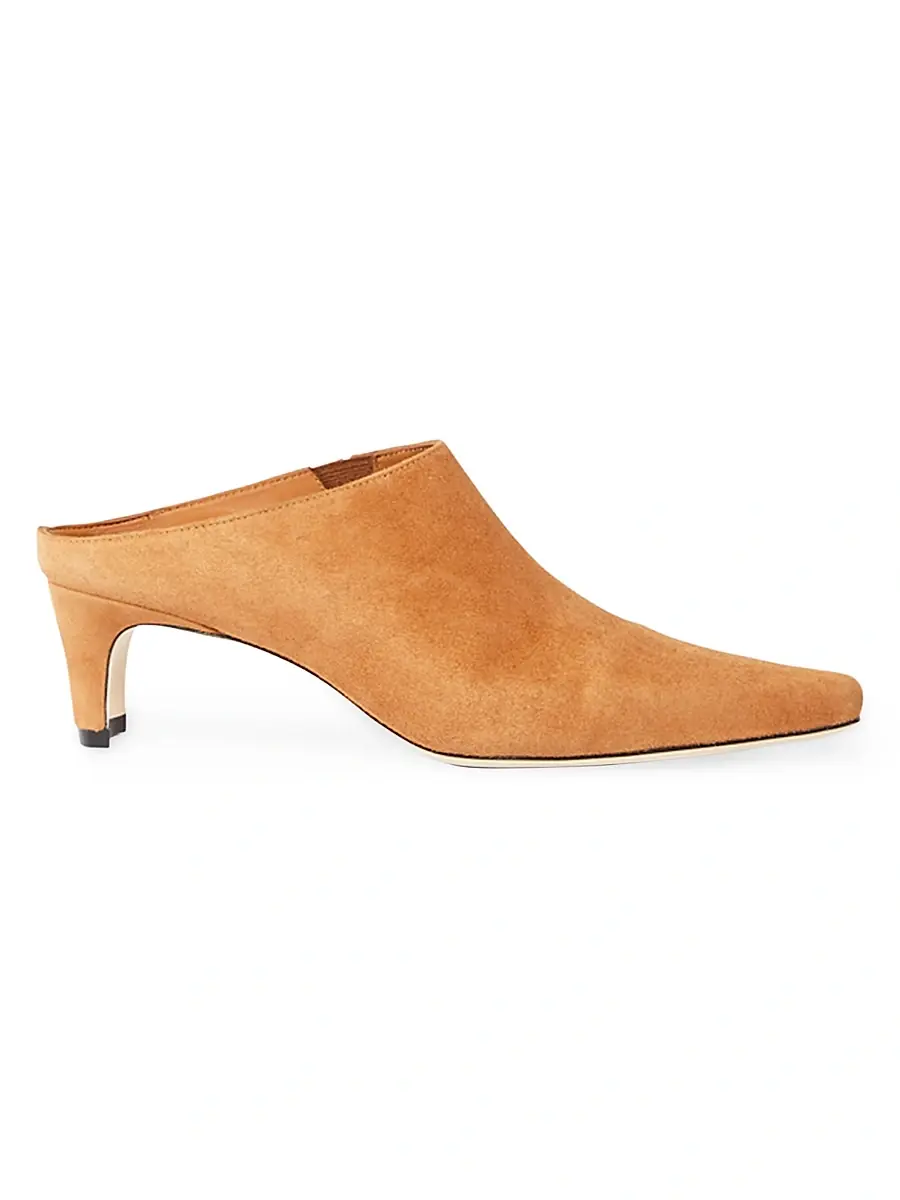 Staud Women's Wally 55MM Suede Mules - Tan - Size 10 | Image 1 Staud Women's Wally 55MM Suede Mules - Tan - Size 10 | Image 1