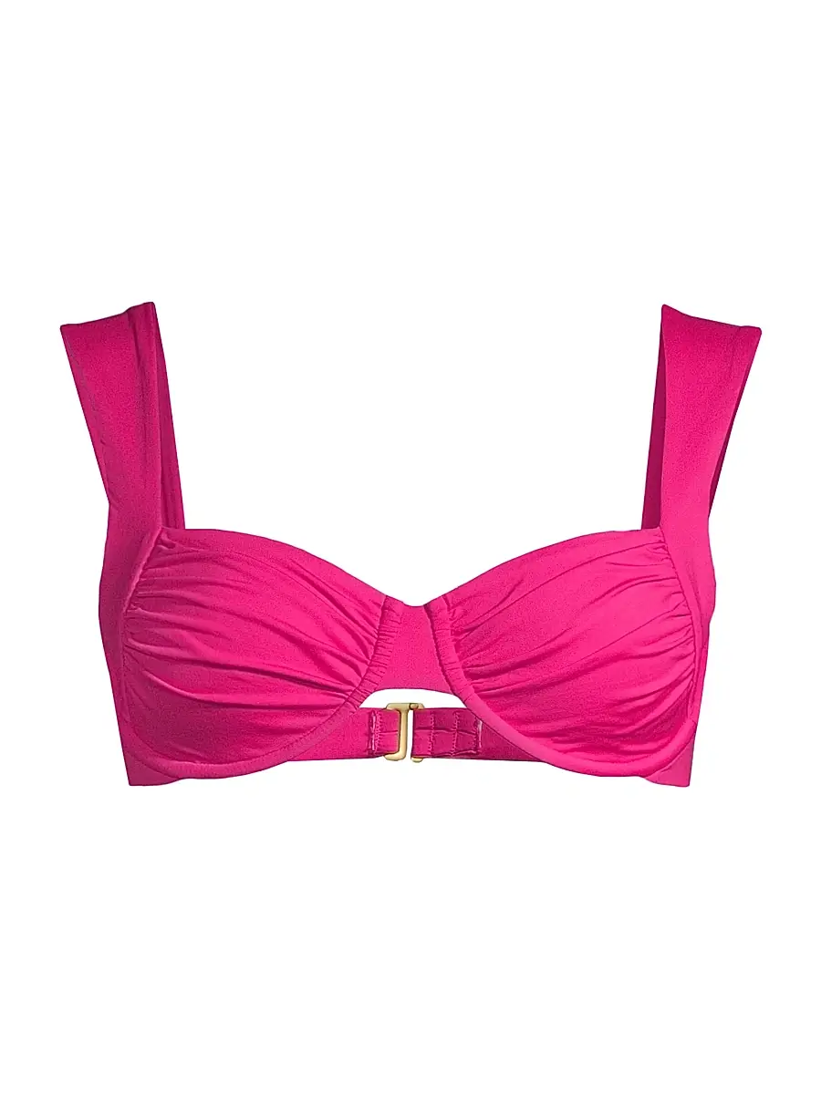 LSpace Women's Stella Ruched Bikini Top - Bougainvillea | Image 1 LSpace Women's Stella Ruched Bikini Top - Bougainvillea | Image 1