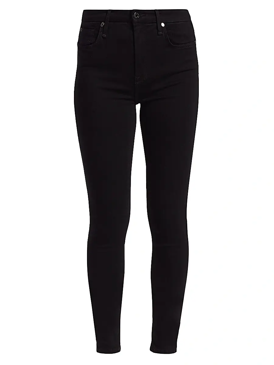 7 For All Mankind Women's The High-Rise Skinny Slim Illusion Jeans - Black Rinse - Size 32 | Image 1 7 For All Mankind Women's The High-Rise Skinny Slim Illusion Jeans - Black Rinse - Size 32 | Image 1