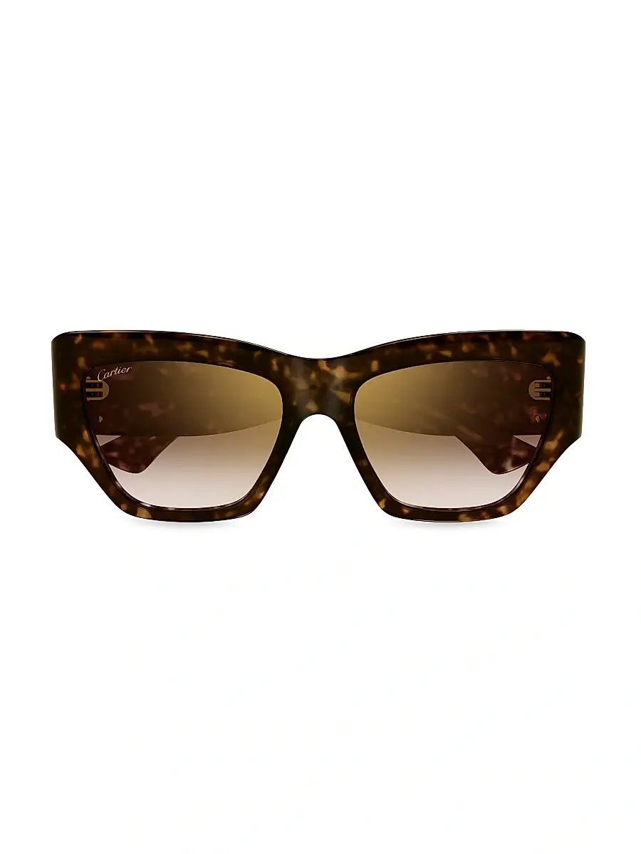 Cartier Women's Double C 55MM Cat-Eye Sunglasses | Thumbnail 2 Cartier Women's Double C 55MM Cat-Eye Sunglasses | Thumbnail 2
