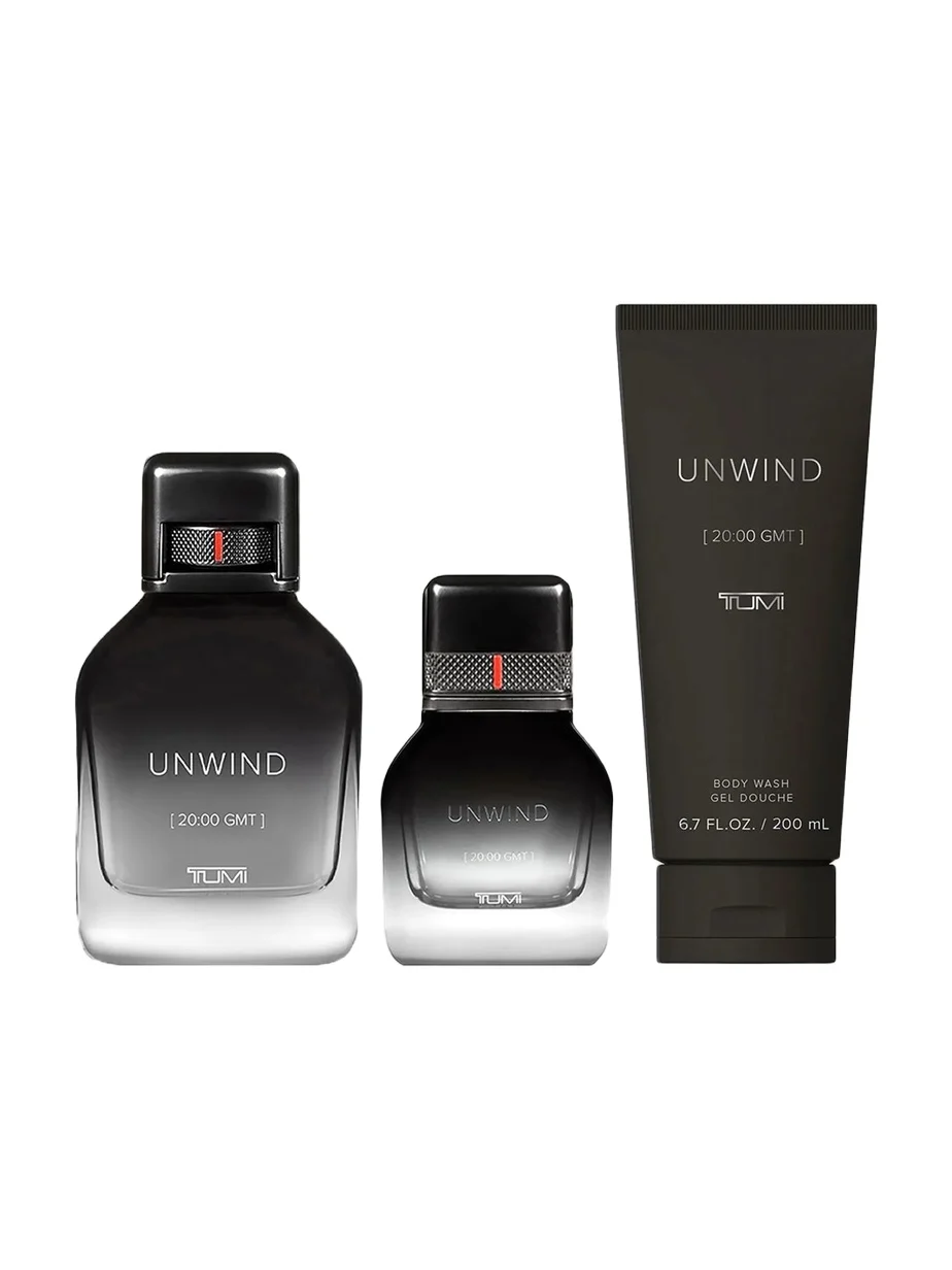 TUMI Men's UNWIND [20:00 MGT] 3-Piece Eau de Parfum & Shower Gel Gift Set