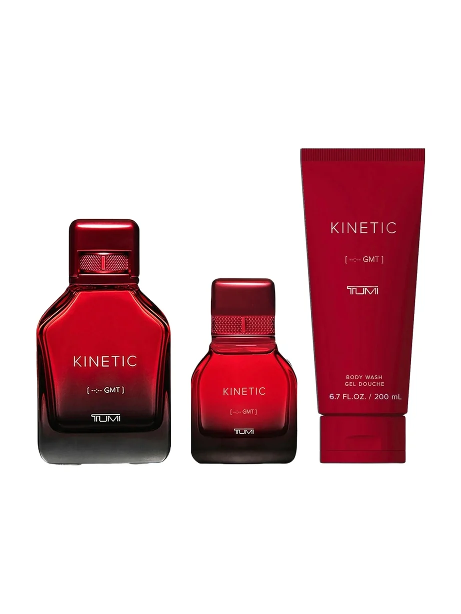 TUMI Men's KINETIC [-:- GMT] 3-Piece Eau de Parfum & Shower Gel Gift Set