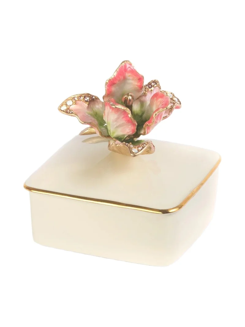 Jay Strongwater Lainey Tulip Porcelain Box