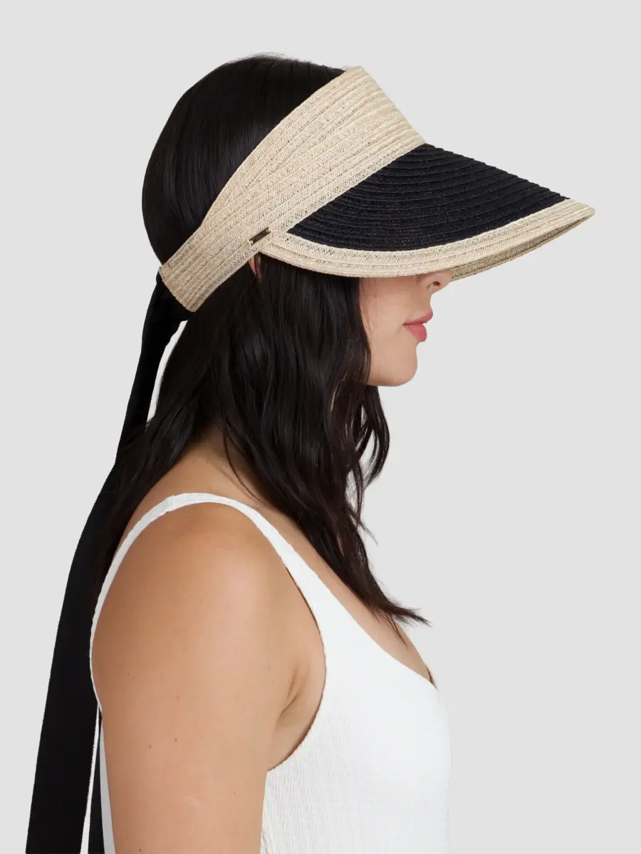 Eugenia Kim Women's Ricky Ribbon-Accented Hemp Visor | Thumbnail 3