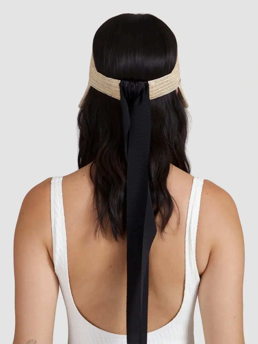 Eugenia Kim Women's Ricky Ribbon-Accented Hemp Visor | Thumbnail 5