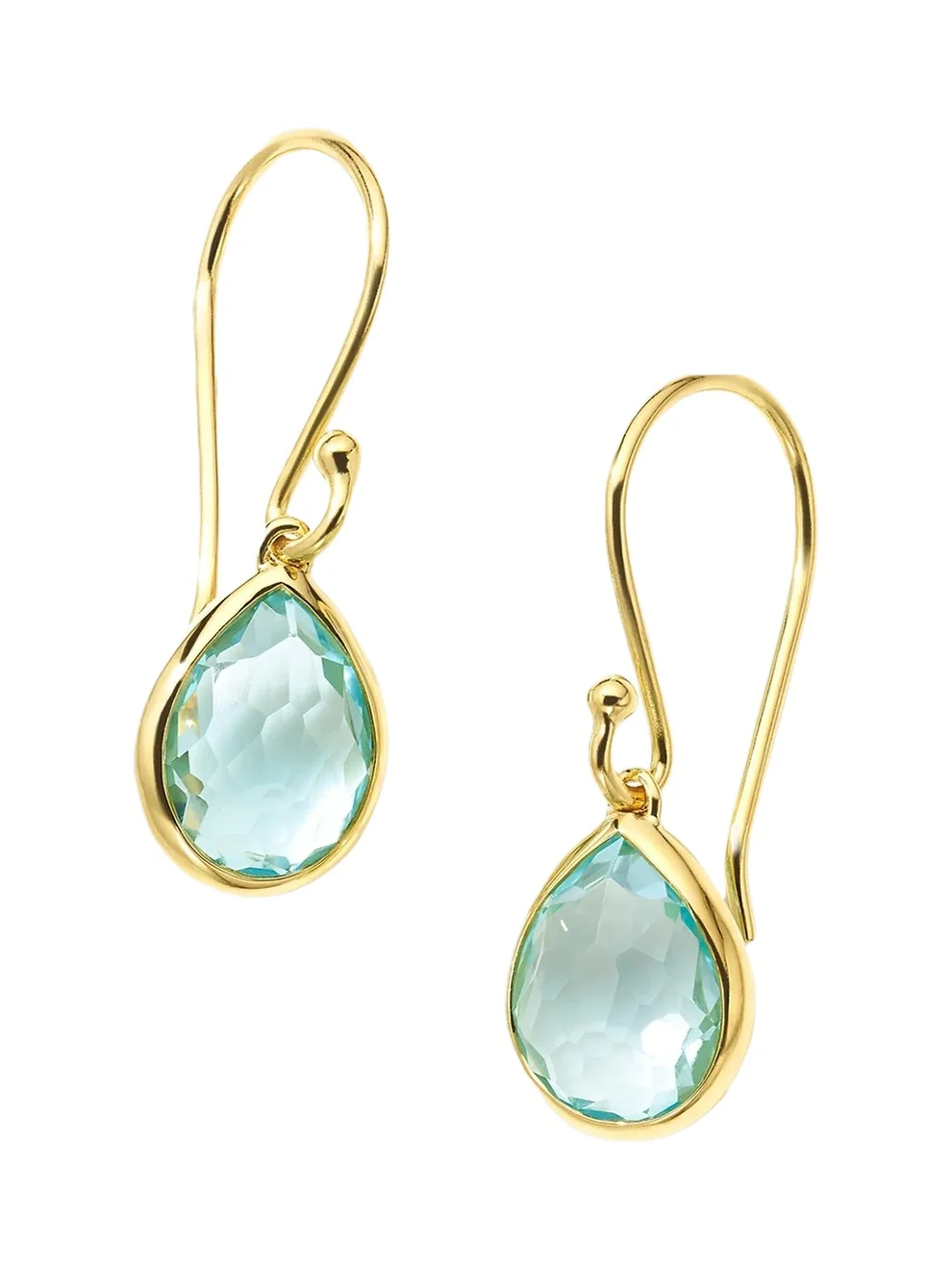 Women's Rock Candy 18K Green Gold & Blue-Topaz Teeny Teardrop Earrings Women's Rock Candy 18K Green Gold & Blue-Topaz Teeny Teardrop Earrings