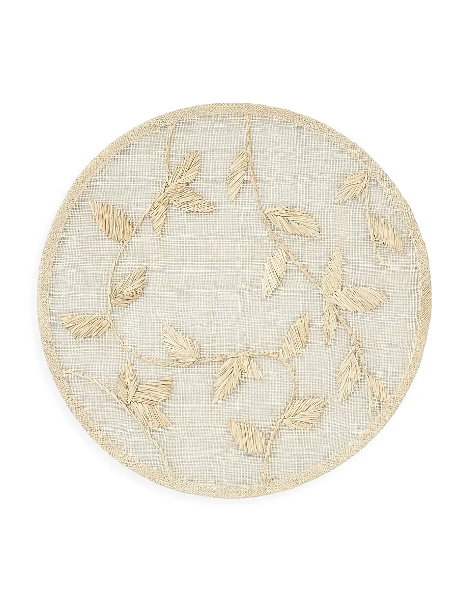 Joanna Buchanan Straw Leaf 4-Piece Placemat Set - Natural | Image 1 Joanna Buchanan Straw Leaf 4-Piece Placemat Set - Natural | Image 1