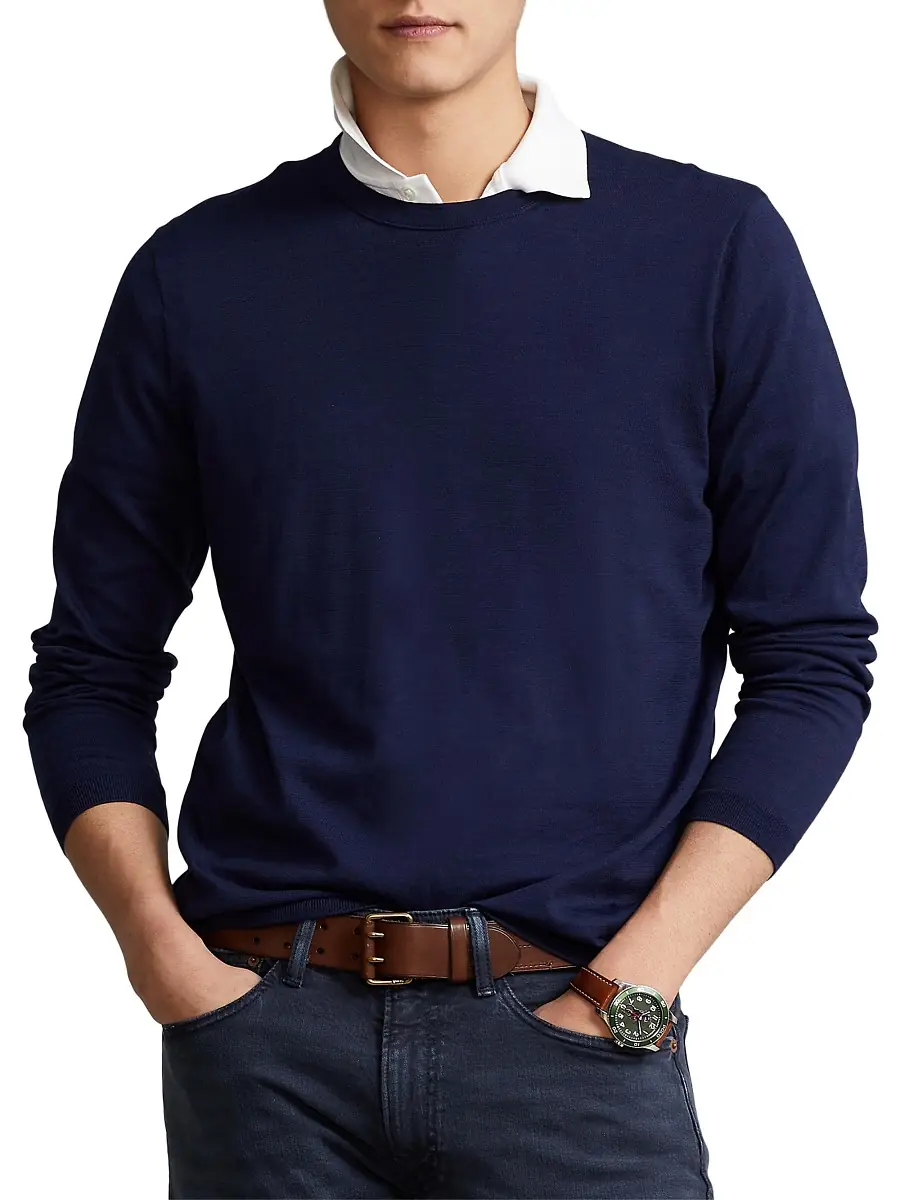 Polo Ralph Lauren Men's Cotton Crewneck Sweater | Thumbnail 2 Polo Ralph Lauren Men's Cotton Crewneck Sweater | Thumbnail 2