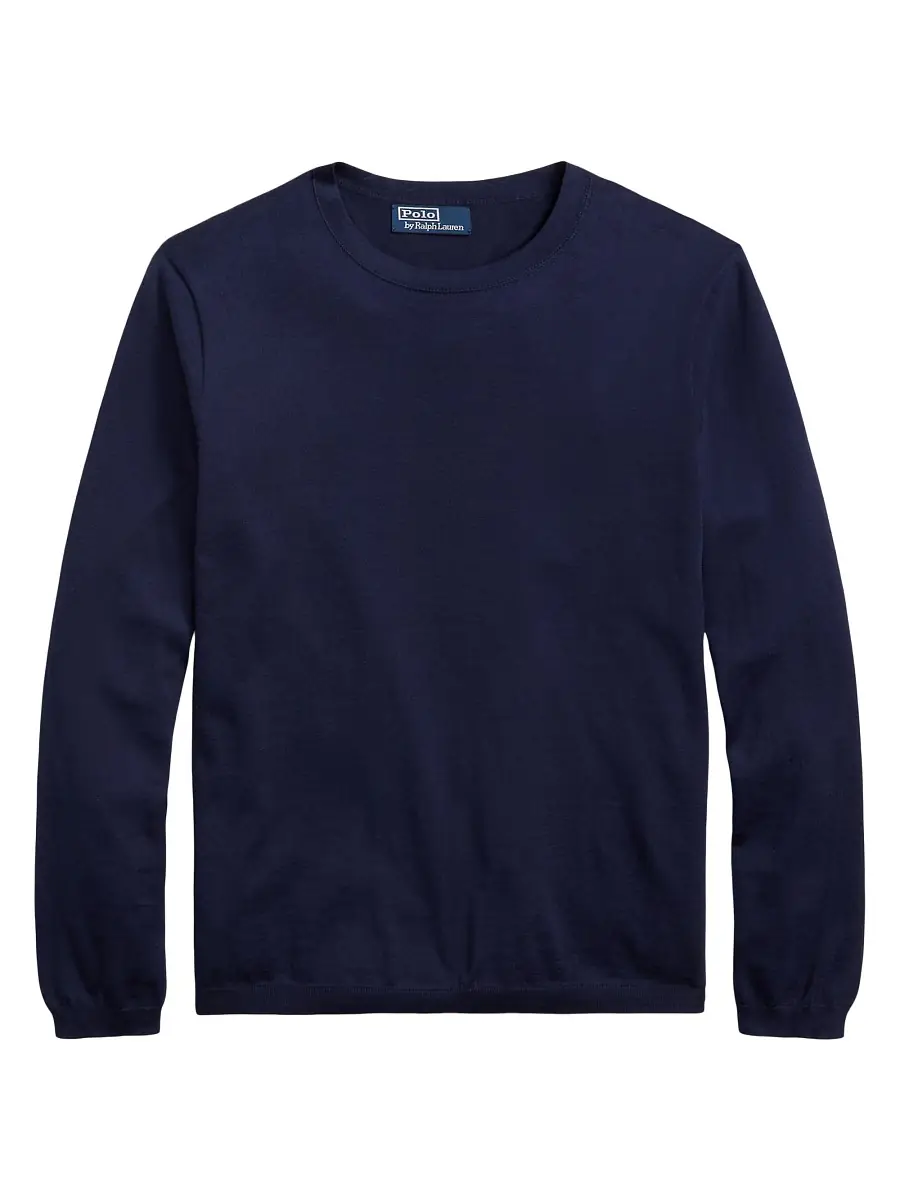 Polo Ralph Lauren Men's Cotton Crewneck Sweater | Thumbnail 4 Polo Ralph Lauren Men's Cotton Crewneck Sweater | Thumbnail 4