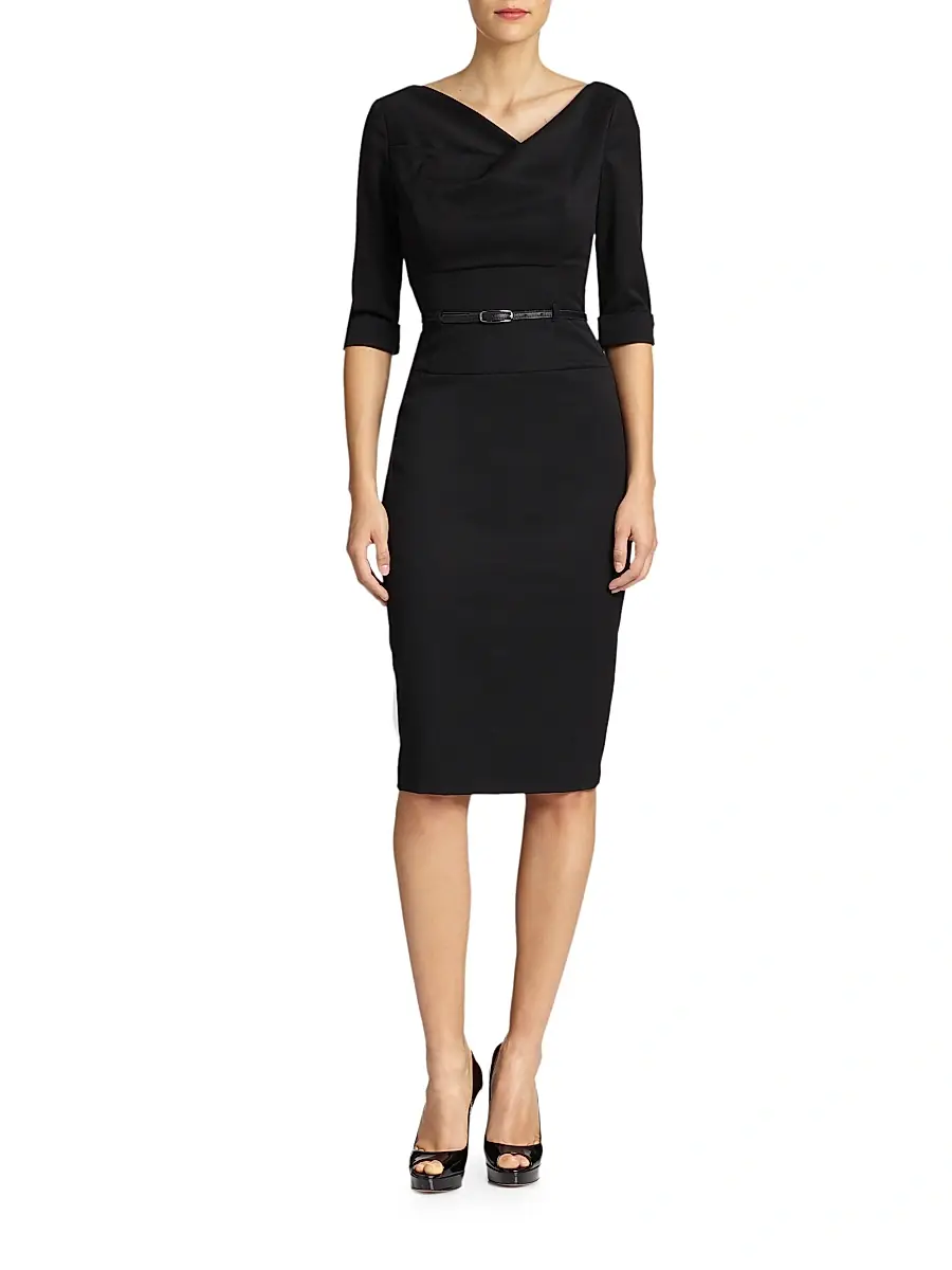 BLACK HALO Women's Jackie O Three-Quarter Sleeve Dress | Thumbnail 3