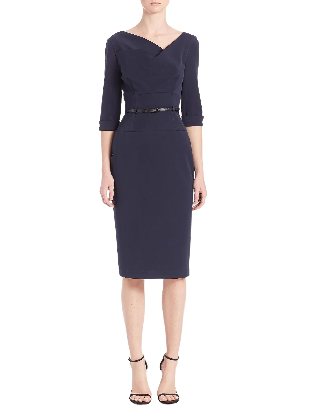 BLACK HALO Women's Jackie O Three-Quarter Sleeve Dress