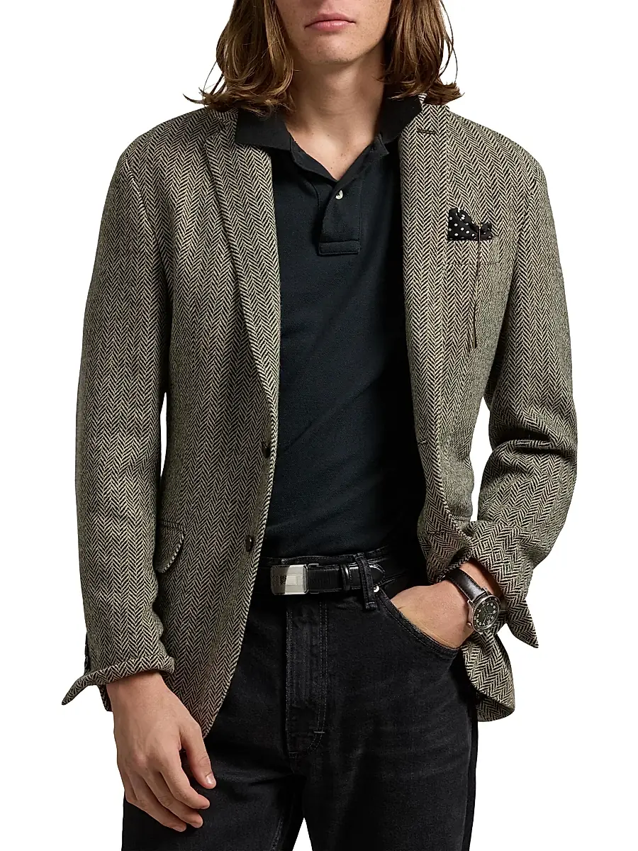 Polo Ralph Lauren Men's Herringbone Wool-Blend Jacket | Thumbnail 3
