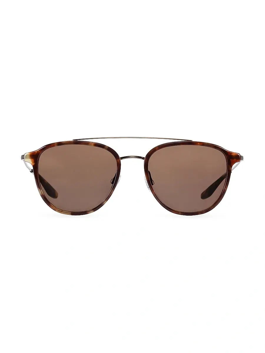 Barton Perreira Men's Courtier 55MM Aviator Sunglasses - Chestnut Antique Gold | Thumbnail 2 Barton Perreira Men's Courtier 55MM Aviator Sunglasses - Chestnut Antique Gold | Thumbnail 2