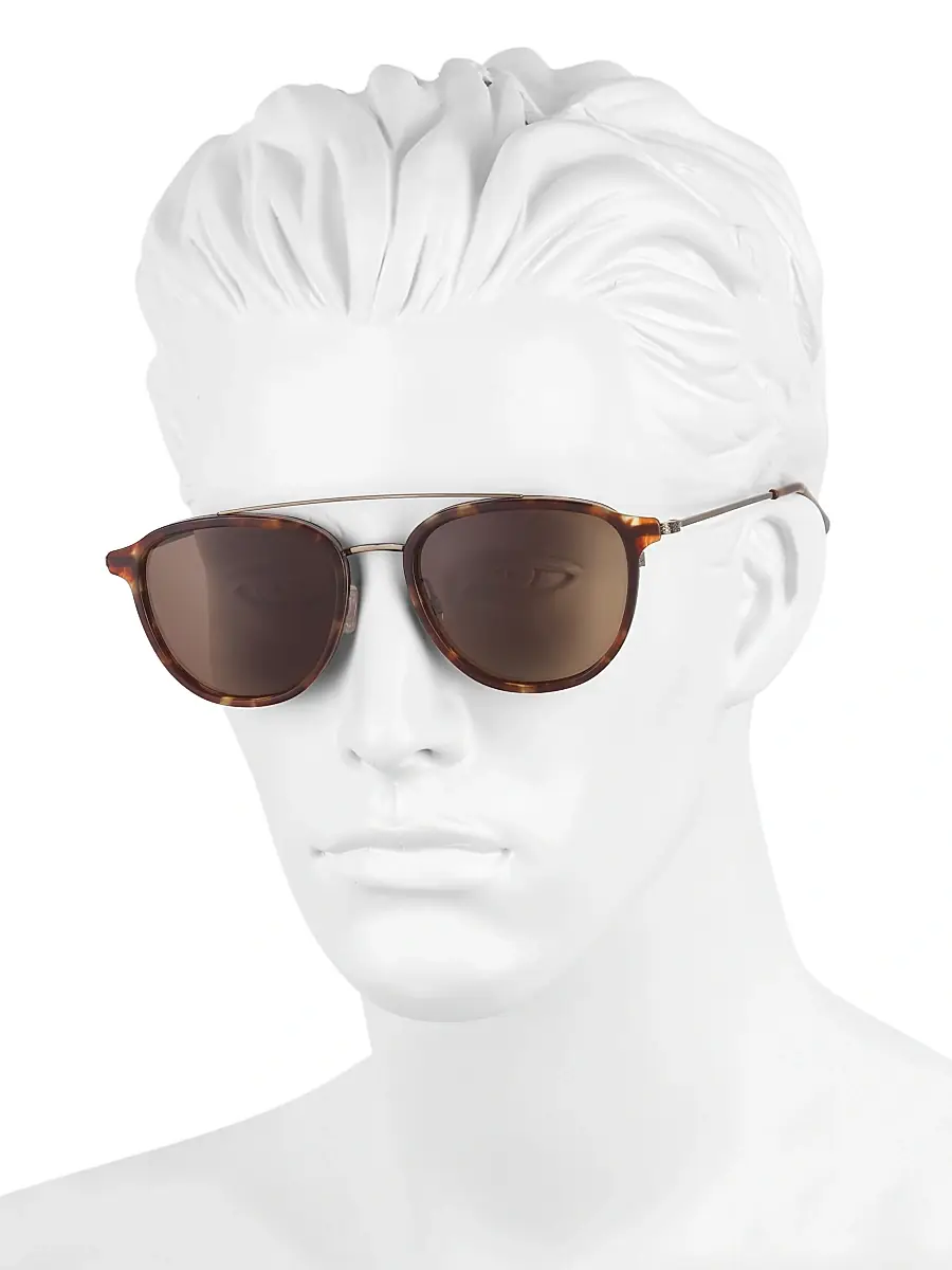 Barton Perreira Men's Courtier 55MM Aviator Sunglasses - Chestnut Antique Gold | Thumbnail 4 Barton Perreira Men's Courtier 55MM Aviator Sunglasses - Chestnut Antique Gold | Thumbnail 4