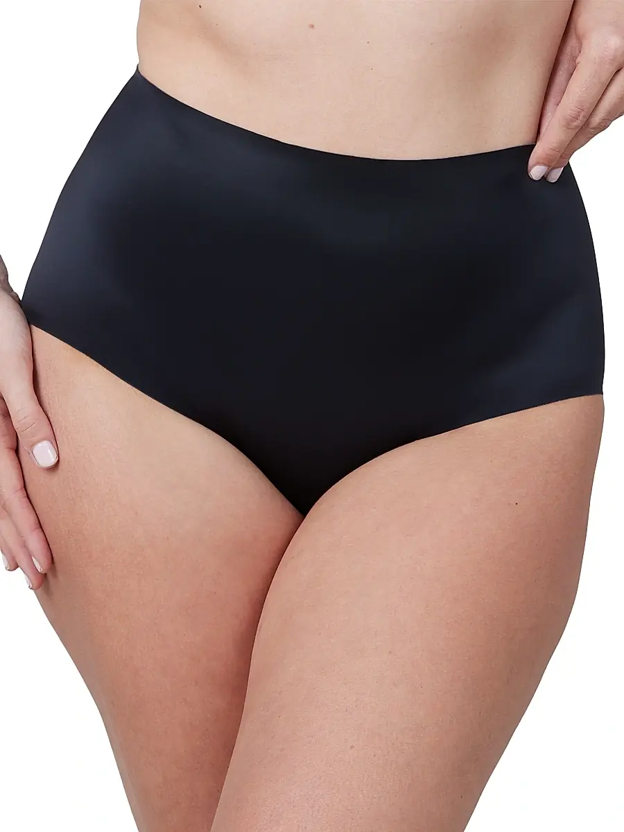 Women's Shaping Satin Mid-Rise Brief - Verblack