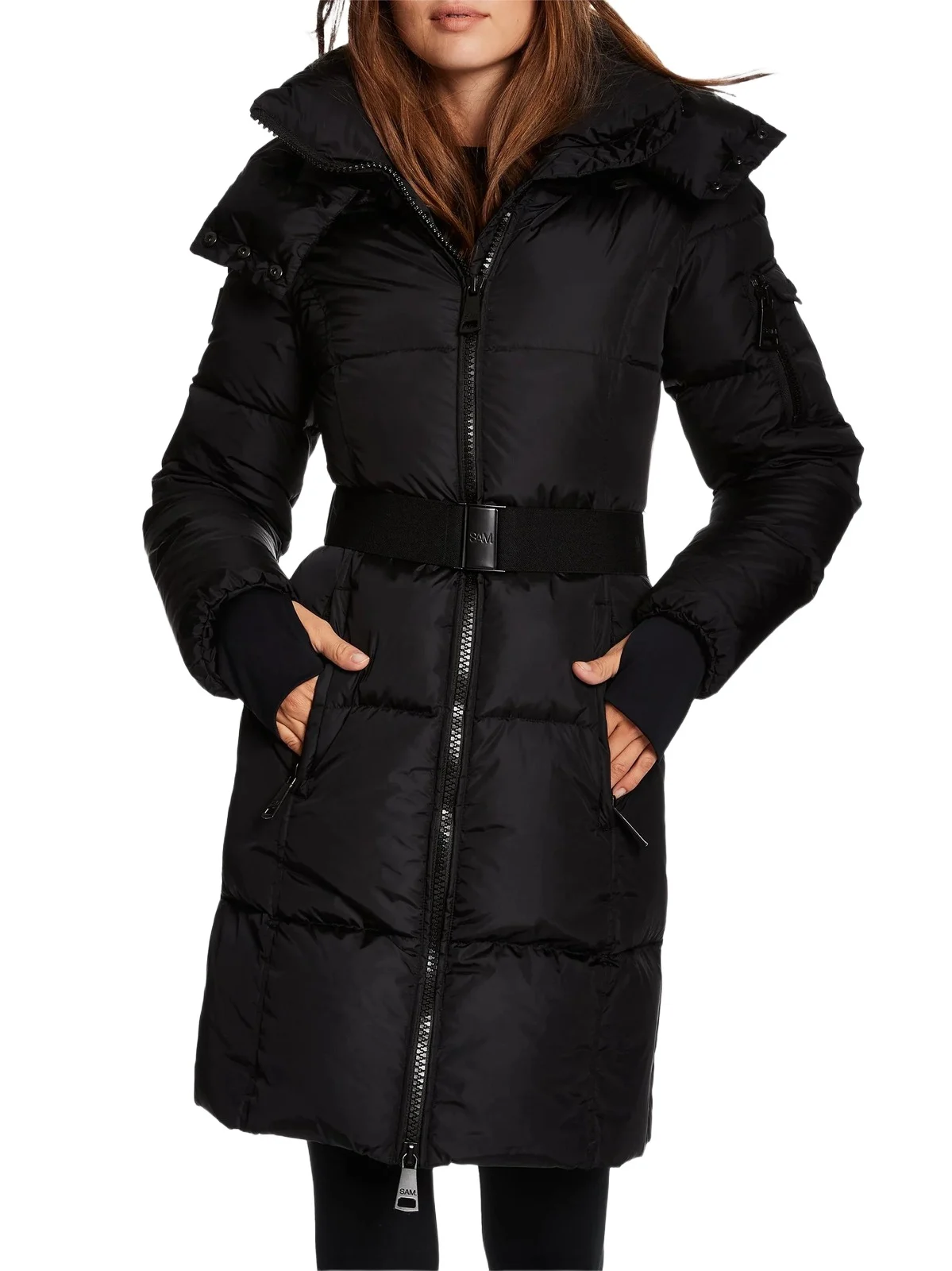 Sam. Women's Noho Belted Matte Shell Down Puffer Coat