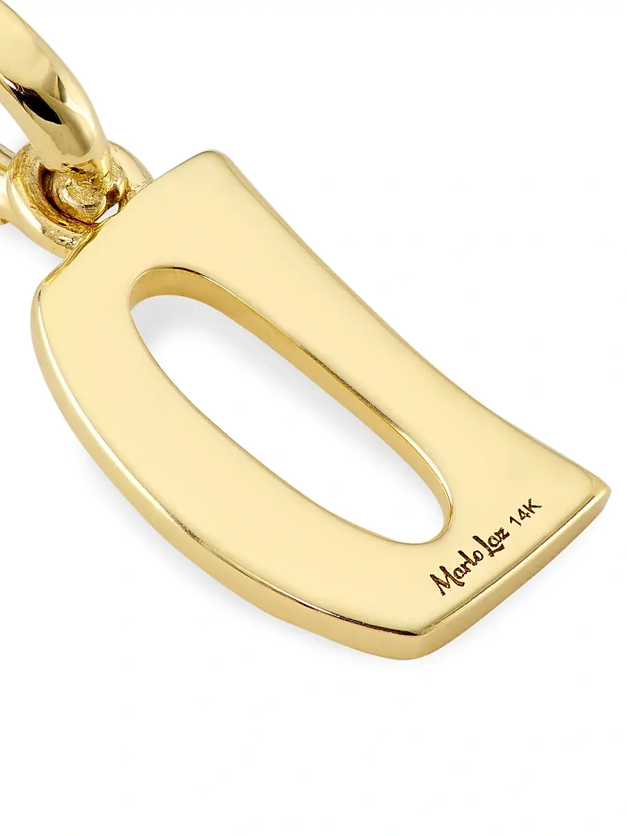 Marlo Laz Women's Alphabet 14K Yellow Gold & 0.045 TCW Diamond Letter Charm - Initial D | Thumbnail 4 Marlo Laz Women's Alphabet 14K Yellow Gold & 0.045 TCW Diamond Letter Charm - Initial D | Thumbnail 4