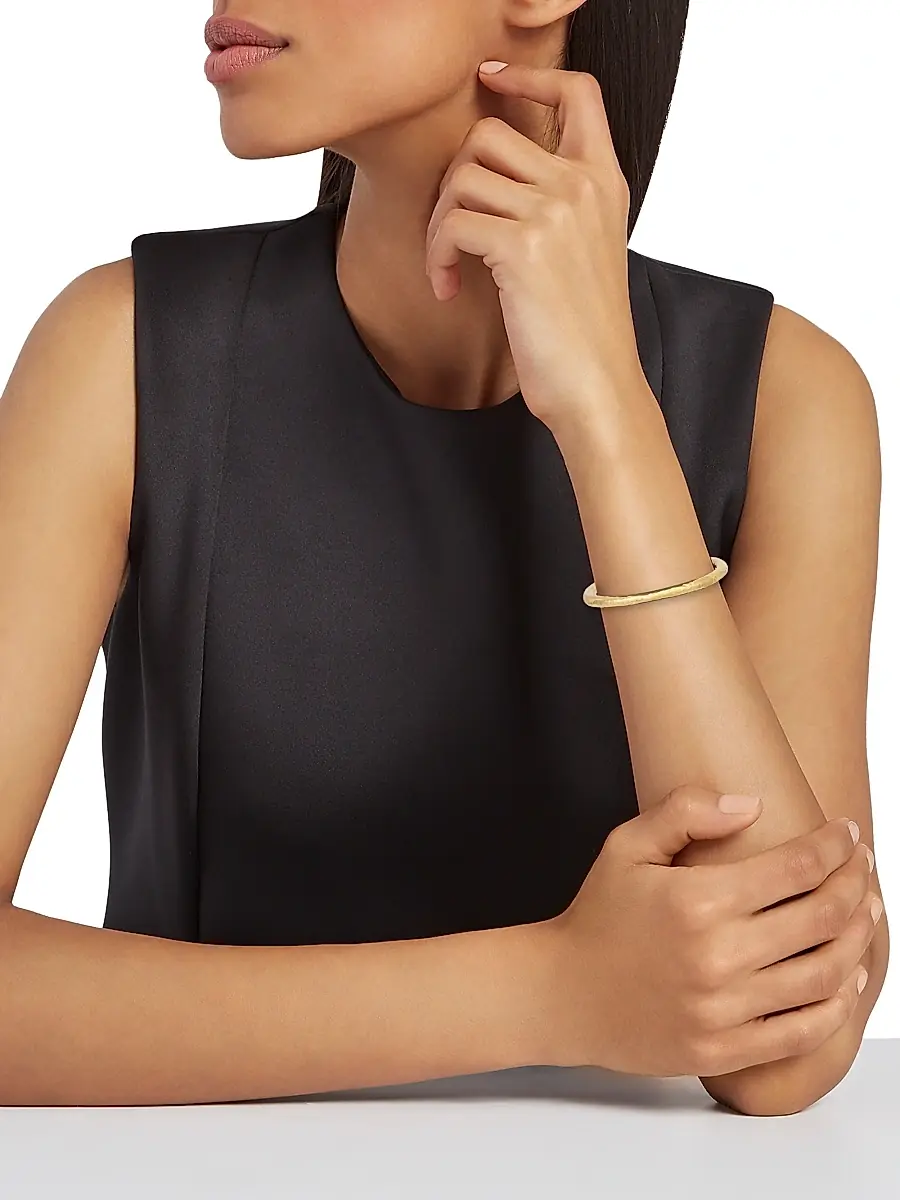 Ippolita Women's Classico Super Thick 18K Yellow Gold Hammered Bangle Bracelet | Thumbnail 3 Ippolita Women's Classico Super Thick 18K Yellow Gold Hammered Bangle Bracelet | Thumbnail 3