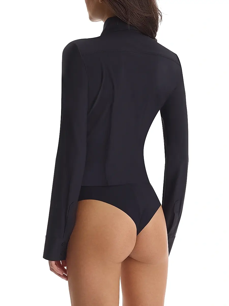 Commando Women's Classic Oxford Shirt Bodysuit | Thumbnail 4 Commando Women's Classic Oxford Shirt Bodysuit | Thumbnail 4