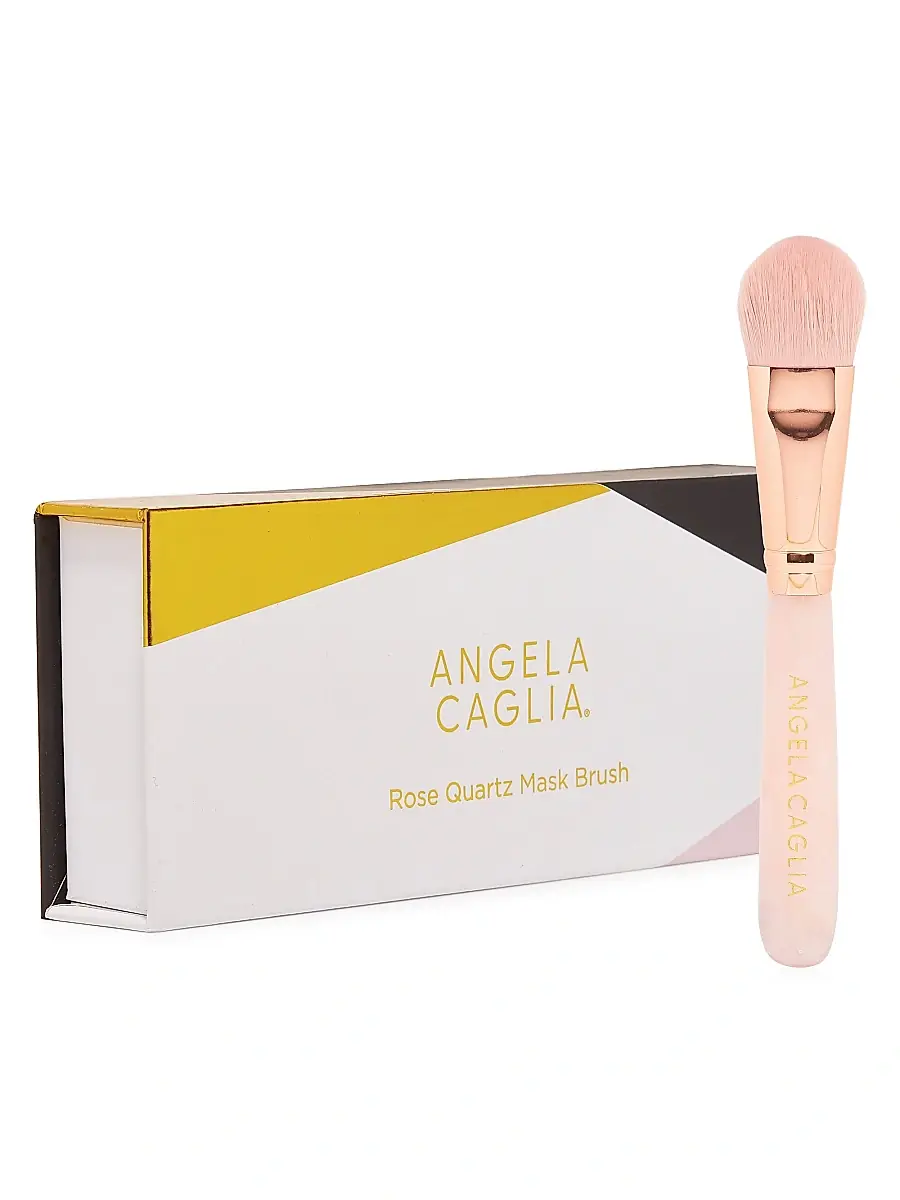 ANGELA CAGLIA Women's Rose Quartz Mask Brush | Image 1 ANGELA CAGLIA Women's Rose Quartz Mask Brush | Image 1