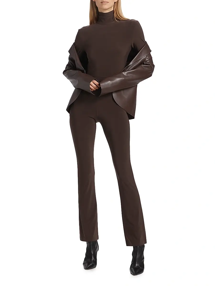 Norma Kamali Women's High-Waisted Boot-Cut Pants | Thumbnail 2 Norma Kamali Women's High-Waisted Boot-Cut Pants | Thumbnail 2