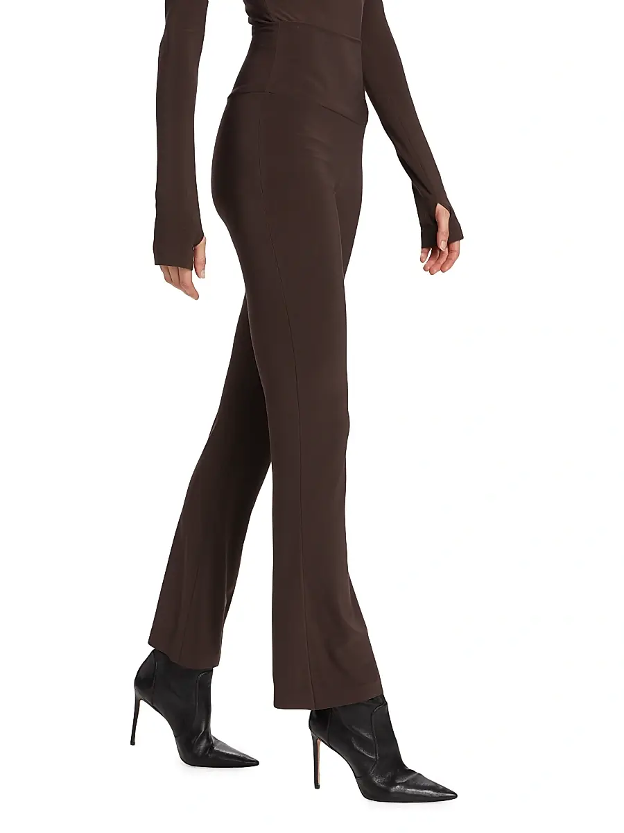 Norma Kamali Women's High-Waisted Boot-Cut Pants | Thumbnail 4 Norma Kamali Women's High-Waisted Boot-Cut Pants | Thumbnail 4