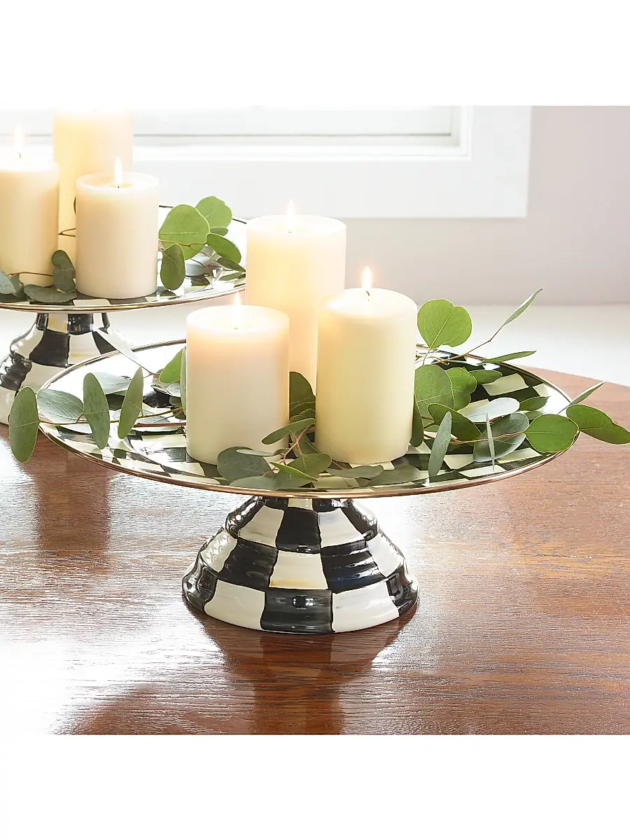 MacKenzie-Childs Courtly Check Pedestal Platter | Thumbnail 3 MacKenzie-Childs Courtly Check Pedestal Platter | Thumbnail 3