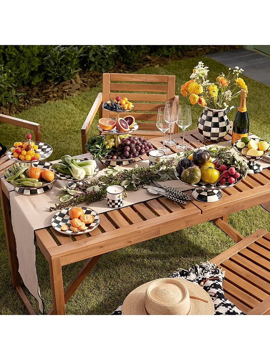 MacKenzie-Childs Courtly Check Pedestal Platter | Thumbnail 4 MacKenzie-Childs Courtly Check Pedestal Platter | Thumbnail 4