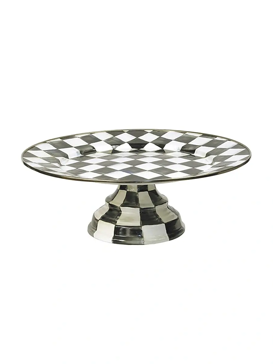 MacKenzie-Childs Courtly Check Pedestal Platter