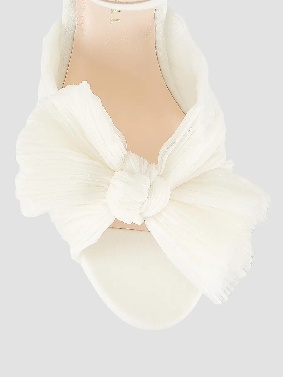 Loeffler Randall Women's Natalia 115MM Pleated Bow Platform Sandals | Thumbnail 4 Loeffler Randall Women's Natalia 115MM Pleated Bow Platform Sandals | Thumbnail 4