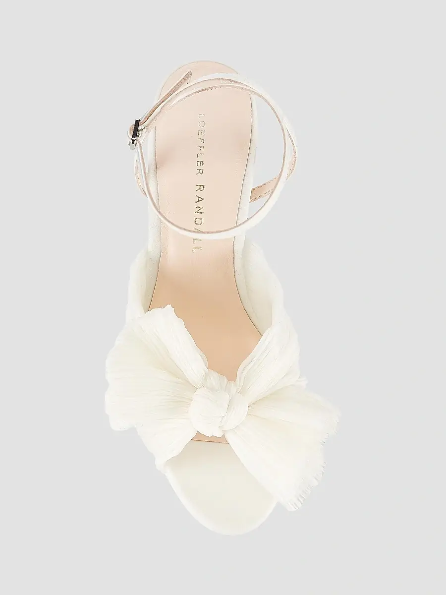 Loeffler Randall Women's Natalia 115MM Pleated Bow Platform Sandals | Thumbnail 5 Loeffler Randall Women's Natalia 115MM Pleated Bow Platform Sandals | Thumbnail 5