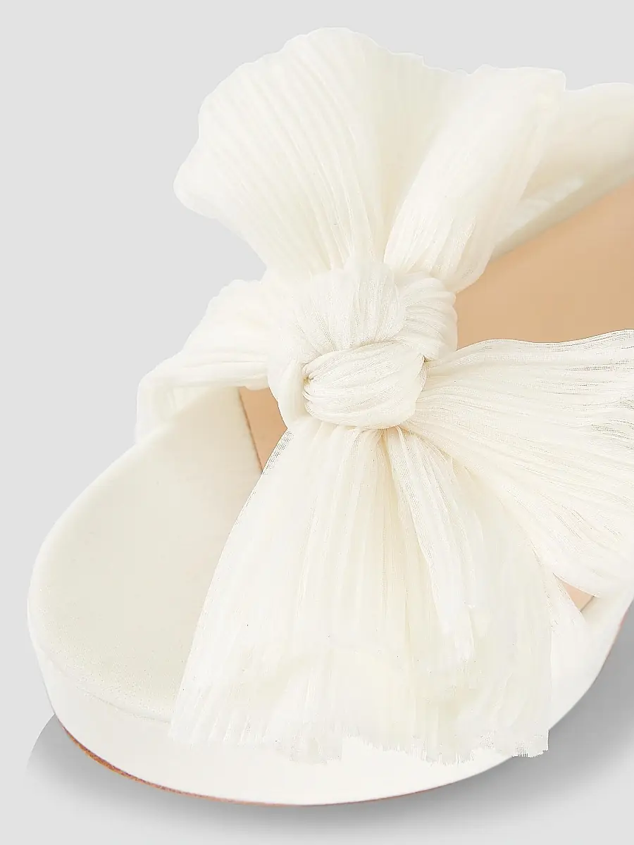 Loeffler Randall Women's Natalia 115MM Pleated Bow Platform Sandals | Thumbnail 6 Loeffler Randall Women's Natalia 115MM Pleated Bow Platform Sandals | Thumbnail 6