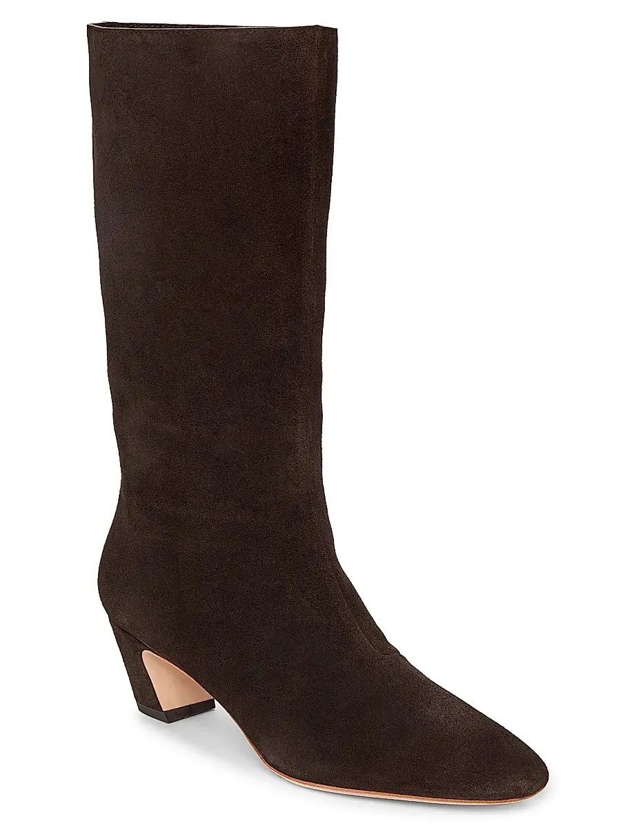 Loeffler Randall Women's Cleo Suede Curved-Heel Boots | Thumbnail 2 Loeffler Randall Women's Cleo Suede Curved-Heel Boots | Thumbnail 2