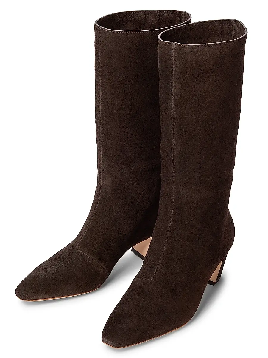 Loeffler Randall Women's Cleo Suede Curved-Heel Boots | Thumbnail 4 Loeffler Randall Women's Cleo Suede Curved-Heel Boots | Thumbnail 4