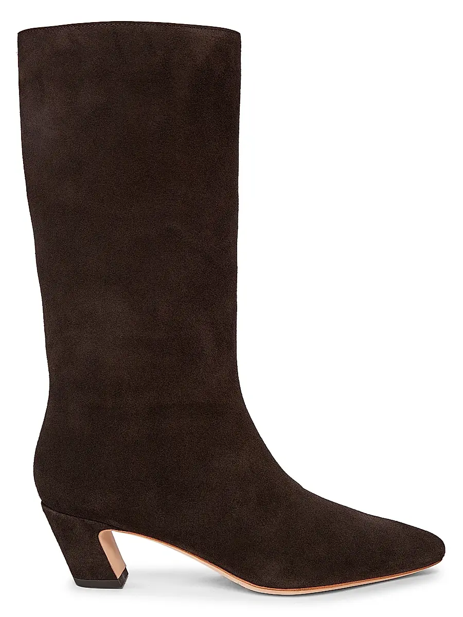 Loeffler Randall Women's Cleo Suede Curved-Heel Boots