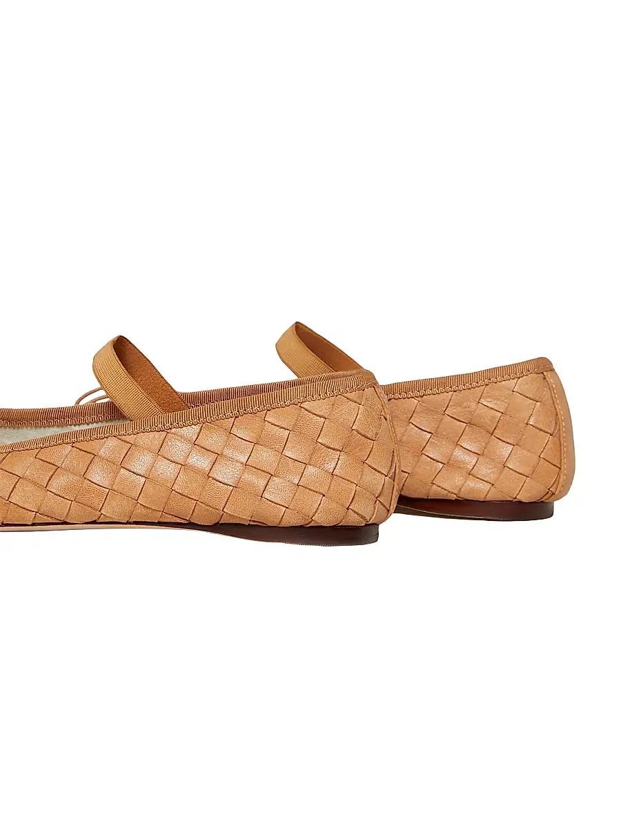 Loeffler Randall Women's Leonie Leather Ballet Flats | Thumbnail 4