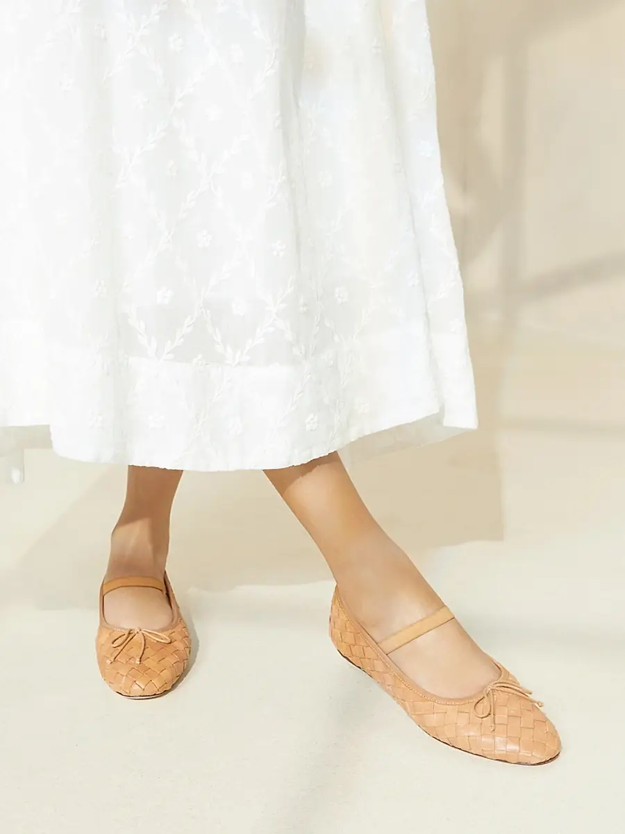 Loeffler Randall Women's Leonie Leather Ballet Flats | Thumbnail 5