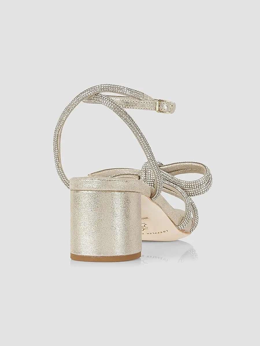 Loeffler Randall Women's Mikel Crystal-Embellished Suede Sandals | Thumbnail 3 Loeffler Randall Women's Mikel Crystal-Embellished Suede Sandals | Thumbnail 3