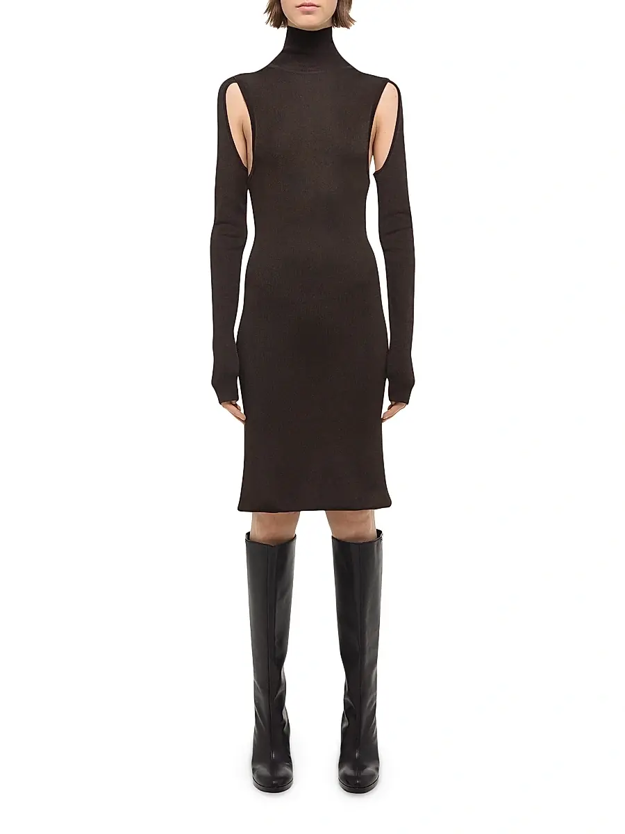 Helmut Lang Women's Air Cut-Out Turtleneck Dress | Thumbnail 3 Helmut Lang Women's Air Cut-Out Turtleneck Dress | Thumbnail 3