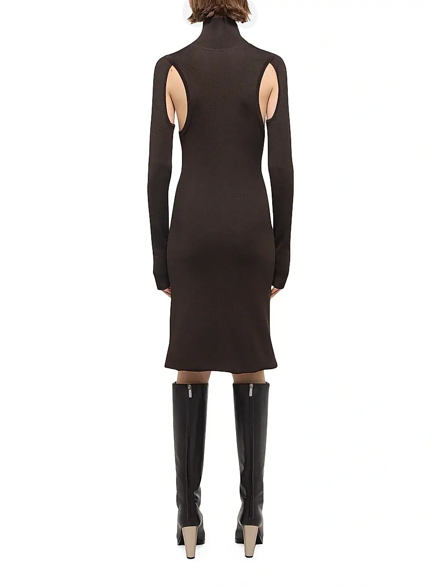 Helmut Lang Women's Air Cut-Out Turtleneck Dress | Thumbnail 4 Helmut Lang Women's Air Cut-Out Turtleneck Dress | Thumbnail 4