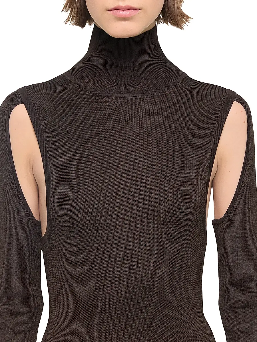Helmut Lang Women's Air Cut-Out Turtleneck Dress | Thumbnail 6 Helmut Lang Women's Air Cut-Out Turtleneck Dress | Thumbnail 6